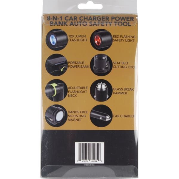 8-in-1 Car Charger Power Bank Auto Safety Tool | Emergency Vehicle Tool - Image 11