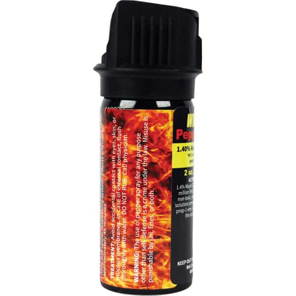 Rear view of Wildfire Pepper Gel can showing labels and information on product effects.