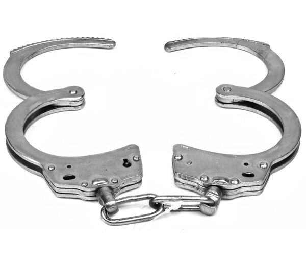 Solid Steel Handcuff Sliding Double Lock Mechanism - Image 2