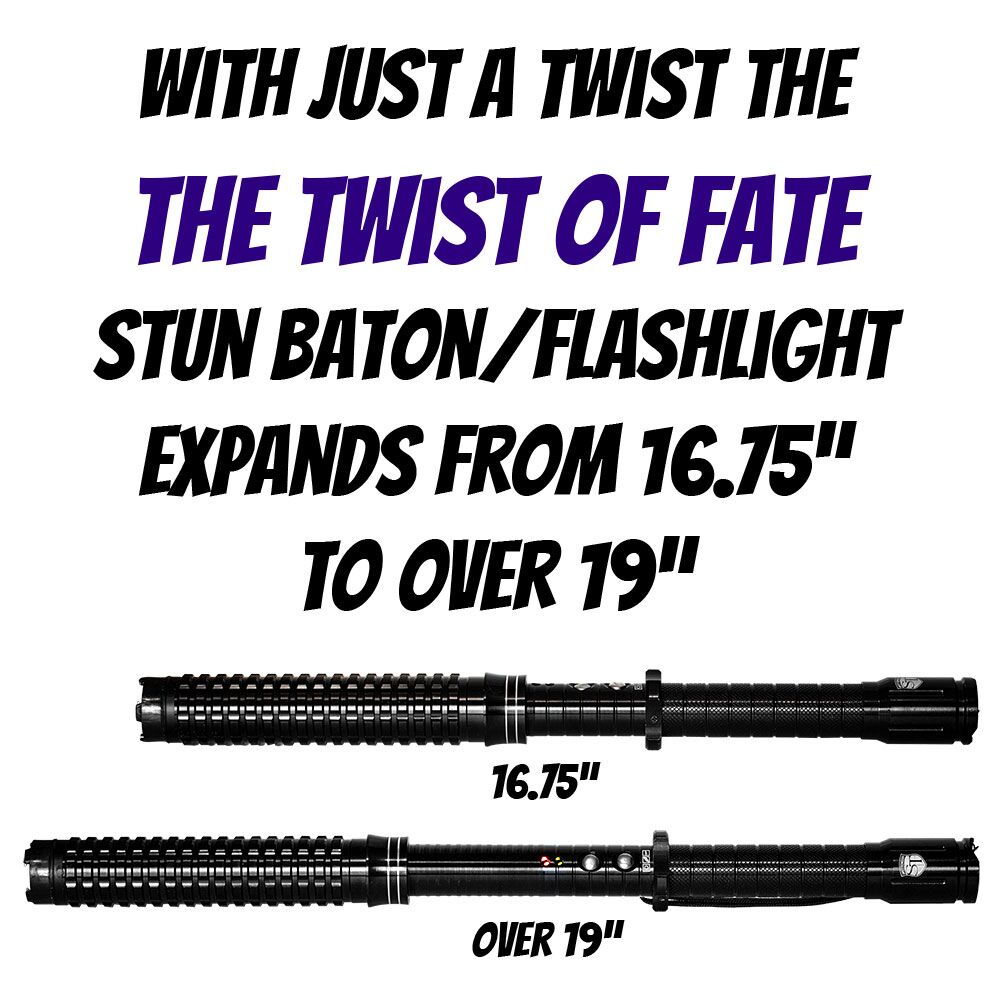 Twist of Fate – Extendable Stun Baton with Flashlight - Image 4